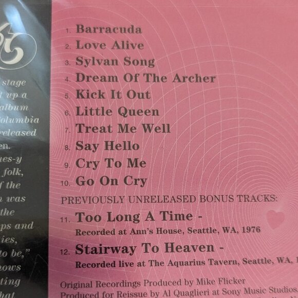 Heart Little Queen New Sealed Music CD Classic Rock Hard Rock - Picture 5 of 5